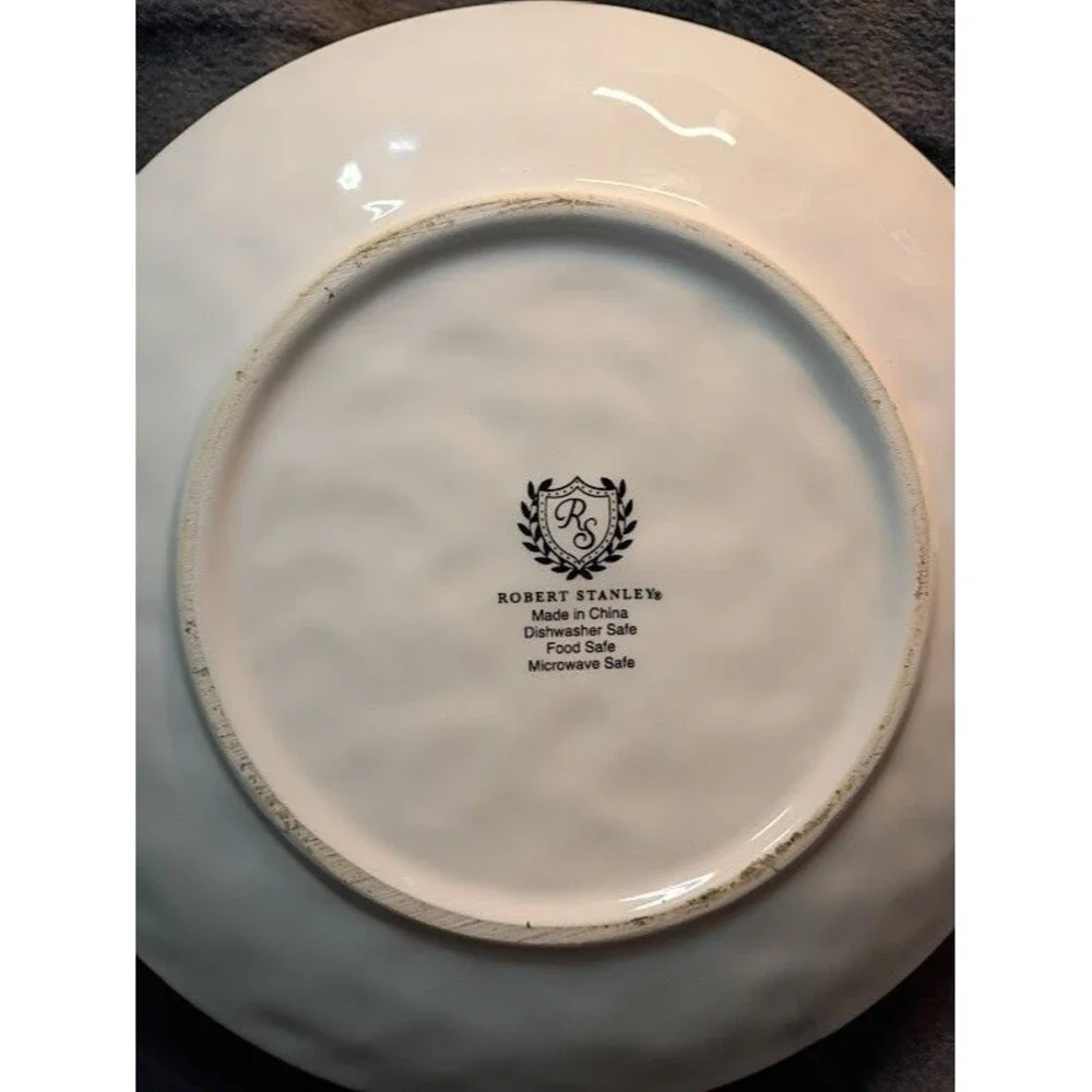 Set/2 Robert Stanley Harvest Pumpkin Salad Dessert Plates Fall Thanksgiving 1B